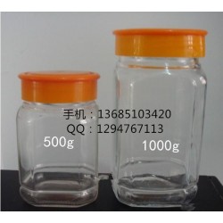 玻璃蜂蜜瓶，八角蜂蜜瓶，密封瓶蓋