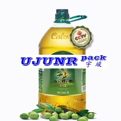 5L橄欖油桶裝貼標機-全自動旋轉(zhuǎn)式不干膠大圓瓶貼標機